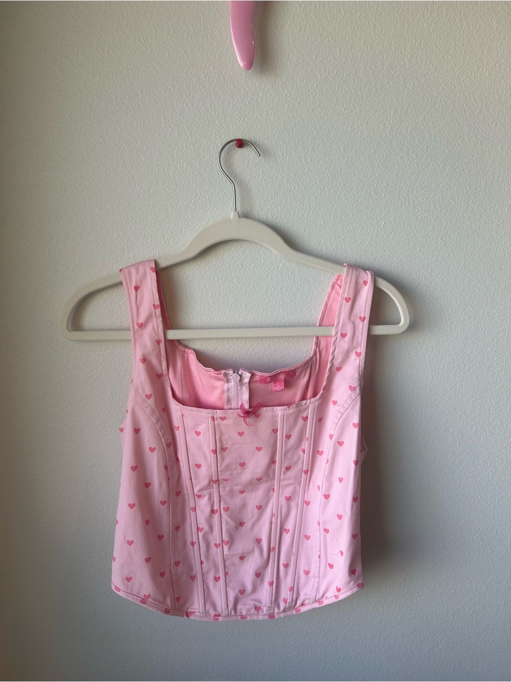 Sugar Thrillz Pink Heart Print Corset
top